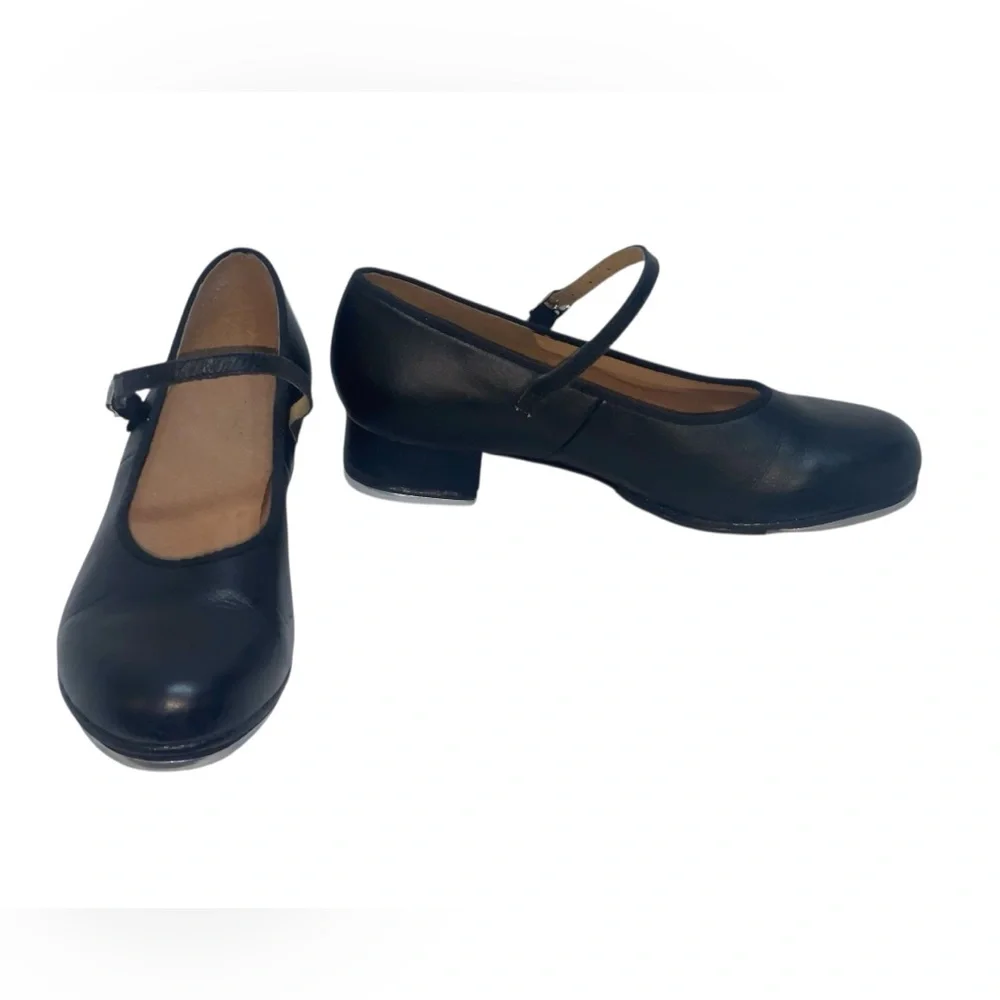 Bloch black Mary Jane techno tap shoes. Size 10 GUC - Picture 6 of 12